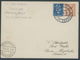 ZEPPELINPOST 0170IV BRIEF, 1932, Kurzfahrt In Die Schweiz, Bordpost 16.8.32, Prachtkarte - Airmail & Zeppelin
