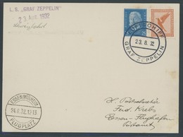 ZEPPELINPOST 0170VI BRIEF, 1932, Kurzfahrt In Die Schweiz, Bordpost 23.8.32, Prachtkarte - Airmail & Zeppelin