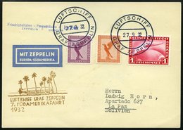 ZEPPELINPOST 183Ab BRIEF, 1932, 7. Südamerikafahrt, Bordpost Hinfahrt, Prachtkarte - Airmail & Zeppelin