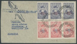 ZEPPELINPOST 191 BRIEF, 1932, 8. Südamerikafahrt, Argentinische Post, Frankiert U.a. Mit Dreierstreifen 18 C. Dunkellila - Airmail & Zeppelin