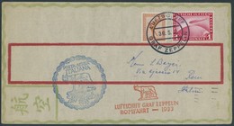 ZEPPELINPOST 207E BRIEF, 1933, Italienfahrt, Bordpost Der Rückfahrt, Mit Deutschem Und Italienischem Sonderbestätigungss - Airmail & Zeppelin
