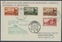 ZEPPELINPOST 218A BRIEF, 1933, Saargebietsfahrt, Saargebiets Post, Rundfahrt, Prachtbrief - Airmail & Zeppelin