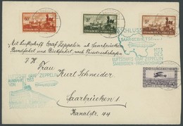 ZEPPELINPOST 218C BRIEF, 1933, Saargebietsfahrt, Saargebiets Post, Mit Beiden Stempeln, Prachtbrief - Airmail & Zeppelin