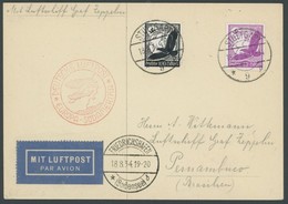 ZEPPELINPOST 268Ba BRIEF, 1934, 6. Südamerikafahrt, Anschlußflug Ab Stuttgart, Prachtkarte - Airmail & Zeppelin