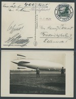 ZEPPELINPOST 0273c BRIEF, 1934, 400 Zeppelin-Fahrt, Bordpost, 3 Besatzungsmitglieder (Männi = Norbert Sammt Und Speck =  - Airmail & Zeppelin
