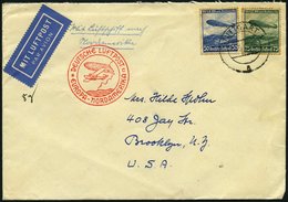 ZEPPELINPOST 406C BRIEF, 1936, 1. Nordamerikafahrt, Auflieferung Frankfurt, Brief Feinst - Airmail & Zeppelin