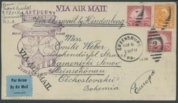 ZEPPELINPOST 409C BRIEF, 1936, 1. Nordamerikafahrt, US-Post, Ankunftsstempel Type III, Prachtbrief In Die Tschechoslowak - Airmail & Zeppelin