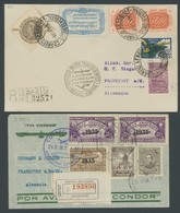 ZEPPELINPOST 433/4 BRIEF, 1936, 12. Südamerikafahrt, Brasilianische Und Paraguayische Post, 2 Einschreibbriefe, Pracht - Luchtpost & Zeppelin