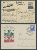 ZEPPELINPOST 435/6 BRIEF, 1936, Reichparteitagsfahrt (Propagandakarte) Und Überführungsfahrt Friedrichshafen - Frankfurt - Airmail & Zeppelin