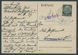 ZEPPELINPOST 465 BRIEF, 1939, Bremenfahrt, Geplant, Wegen Kriegsausbruchs Ausgefallen, Ab Altenburg Mit L1 ZURÜCK, Rücks - Luchtpost & Zeppelin