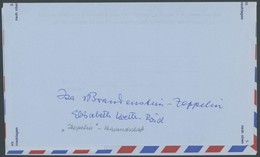 ZEPPELINPOST 1980, Original Autogramm Von Isa Von Brandenstein-Zeppelin, Enkelin Von Graf Zeppelin, Auf Sonder-Aerogramm - Luchtpost & Zeppelin