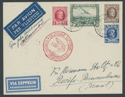 ZULEITUNGSPOST 290Aa BRIEF, Belgien: 1935, 1. Südamerikafahrt, Auflieferung Friedrichshafen Mit Stempel C, Prachtbrief,  - Airmail & Zeppelin