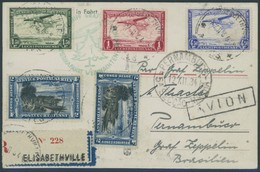 ZULEITUNGSPOST 286 BRIEF, Belgisch Kongo: 1934, Weihnachtsfahrt, Einschreibkarte , Pracht - Correo Aéreo & Zeppelin