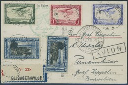 ZULEITUNGSPOST 286 BRIEF, Belgisch Kongo: 1934, Weihnachtsfahrt, Einschreibkarte , Pracht - Airmail & Zeppelin