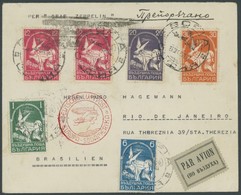 ZULEITUNGSPOST 283B BRIEF, Bulgarien: 1934, 11. Südamerikafahrt, Anschlußflug Ab Berlin, Seltene Bedarfspost, Prachtbrie - Correo Aéreo & Zeppelin