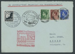 ZULEITUNGSPOST 463 BRIEF, Großbritannien: 1939, Fahrt Nach Essen, Mit GB/DR Mischfrankatur, Prachtbrief - Correo Aéreo & Zeppelin