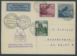 ZULEITUNGSPOST 108Cb BRIEF, Liechtenstein: 1931, Ostseejahr-Rundfahrt, Abwurf Kopenhagen, Frankiert U.a. Mit Mi.Nr. 113  - Correo Aéreo & Zeppelin