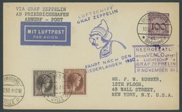 ZULEITUNGSPOST 98 BRIEF, Luxemburg: 1930, Fahrt In Die Niederlande, Vorläuferkarte Mit Deutscher Mischfrankatur Und Viol - Airmail & Zeppelin