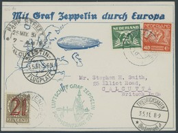 ZULEITUNGSPOST 106 BRIEF, Niederlande: 1931, Pommernfahrt, Karte Nach Indien, Mit Autogramm Vom Indischen Raketen- Und R - Airmail & Zeppelin