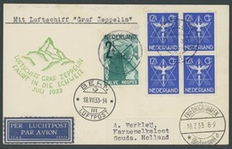 ZULEITUNGSPOST 222 BRIEF, Niederlande: 1933, Schweizfahrt, Prachtkarte - Correo Aéreo & Zeppelin