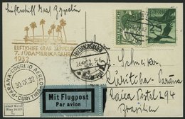 ZULEITUNGSPOST 183 BRIEF, Österreich: 1932, 7. Südamerikafahrt, Prachtkarte - Airmail & Zeppelin