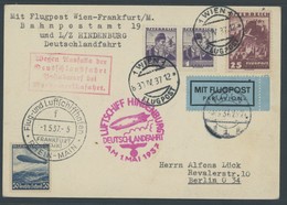 ZULEITUNGSPOST 453B BRIEF, Österreich: 1937, Deutschlandfahrt, Abwurf Köln, Mit Rotem Ausfallstempel, Prachtkarte - Luft- Und Zeppelinpost