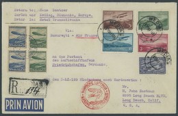 ZULEITUNGSPOST 406C BRIEF, Rumänien: 1936, 1. Nordamerikafahrt, Auflieferung Friedrichshafen (c), Rumänien/DR Mischfrank - Airmail & Zeppelin