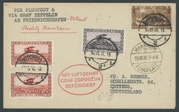 ZULEITUNGSPOST 96 BRIEF, Saargebiet: 1930, Landungsfahrt Nach Mannheim, Rückfahrt, Prachtkarte - Airmail & Zeppelin