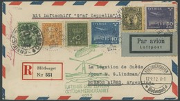 ZULEITUNGSPOST 177 BRIEF, Schweden: 1932, 6. Südamerikafahrt, Einschreibbrief, Pracht - Airmail & Zeppelin