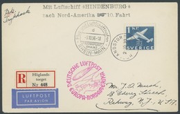 ZULEITUNGSPOST 441 BRIEF, Schweden: 1936, 10. Nordamerikafahrt, Prachtbrief - Airmail & Zeppelin