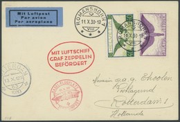 ZULEITUNGSPOST 93Ba BRIEF, Schweiz: 1930, Fahrt Friedrichshafen-Basel, Prachtkarte Nach Rotterdam - Correo Aéreo & Zeppelin