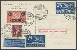 ZULEITUNGSPOST 45A BRIEF, Schweiz: Fahrt Nach Dübendorf, 25 R. Flugpost Ganzsachenkarte Mit Zusatzfrankatur, Pracht - Airmail & Zeppelin