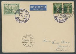 ZULEITUNGSPOST 91Bb BRIEF, Schweiz: 1930, Fahrt Nach Görlitz, Bordpost, Prachtkarte - Correo Aéreo & Zeppelin