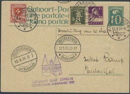 ZULEITUNGSPOST 108 BRIEF, Schweiz: 1931, Ostseejahr-Rundfahrt, Befördert Romanshorn Stempelfehler 13.5. Statt 12.5., Pra - Airmail & Zeppelin