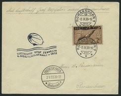 ZULEITUNGSPOST 229Aa BRIEF, Schweiz: 1933, 6. Südamerikafahrt, Prachtbrief - Correo Aéreo & Zeppelin