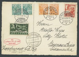 ZULEITUNGSPOST 402 BRIEF, Schweiz: 1936, Deutschlandfahrt, Prachtkarte - Correo Aéreo & Zeppelin