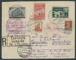 ZULEITUNGSPOST 260 BRIEF, Ukraine: 1934, 4. Südamerikafahrt, über Berlin Und Friedrichshafen Nach Pernambuco, Einschreib - Airmail & Zeppelin