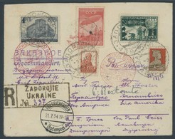 ZULEITUNGSPOST 260 BRIEF, Ukraine: 1934, 4. Südamerikafahrt, über Berlin Und Friedrichshafen Nach Pernambuco, Einschreib - Correo Aéreo & Zeppelin