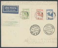 ZULEITUNGSPOST 124A BRIEF, Ungarn: 1931, 1. Südamerikafahrt, Abwurf Kap Verde, Nach Kairo, Prachtbrief - Airmail & Zeppelin