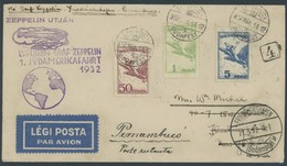 ZULEITUNGSPOST 138 BRIEF, Ungarn: 1932, 1. Südamerikafahrt, Brief Feinst - Airmail & Zeppelin