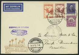 ZULEITUNGSPOST 183 BRIEF, Ungarn: 1932, 7. Südamerikafahrt, Prachtkarte - Airmail & Zeppelin