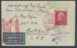 ZULEITUNGSPOST 214B BRIEF, Ungarn: 1933, 2. Südamerikafahrt, Anschlussflug Ab Berlin, über Recife In Die USA, Prachtbrie - Correo Aéreo & Zeppelin