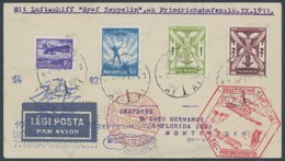 ZULEITUNGSPOST 232B BRIEF, Ungarn, 1933, 7. Südamerikafahrt, Anschlußflug Ab Berlin, Prachtbrief Nach Montevideo - Airmail & Zeppelin