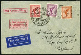 KATAPULTPOST 15c BRIEF, 16.6.1930, &quot,Bremen&quot, - Bremerhaven, Deutsche Seepostaufgabe, Prachtbrief - Storia Postale