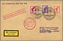 KATAPULTPOST 41b BRIEF, 16.5.1931, Europa - New York, Seepostaufgabe, Prachtbrief - Brieven En Documenten