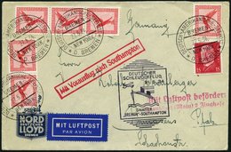 KATAPULTPOST 155c BRIEF, 31.5.1934, Bremen - Southampton, Deutsche Seepostaufgabe, Prachtbrief - Lettres & Documents