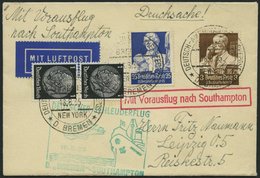 KATAPULTPOST 194c BRIEF, 19.6.1935, Bremen - Southampton, Deutsche Seepostaufgabe, Frankiert U.a. Mit Mi.Nr. 563, Drucks - Lettres & Documents