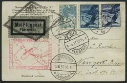 DO-X LUFTPOST 10.AU.c. BRIEF, 13.11.1930, Durchgangsstempel Friedrichshafen, Bordpoststempel 30.JAN.31, Zulieferpost Öst - Brieven En Documenten