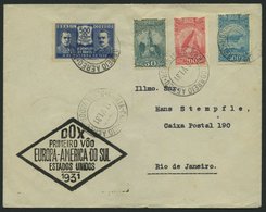 DO-X LUFTPOST 35.BR BRIEF, 18.06.1931, Brasilien, Aufgabe Bahia, Schwarzer Rautenstempel, Prachtbrief - Brieven En Documenten