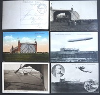 FLUGPLATZ, FLUGHAFENSTPL 23 BRIEF, Fuhlsbüttel Flugplatz, 1912, K1 Auf Fotokarte Viktoria Luise, Dazu 5 Verschiedene Ans - Poste Aérienne & Zeppelin